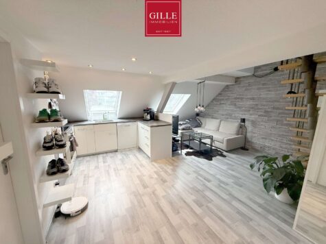 Im Herzen von Neuss: Zentrales und modernes Apartment im DG mit Klimaanlage und Tageslichtbad, 41460 Neuss, Dachgeschosswohnung